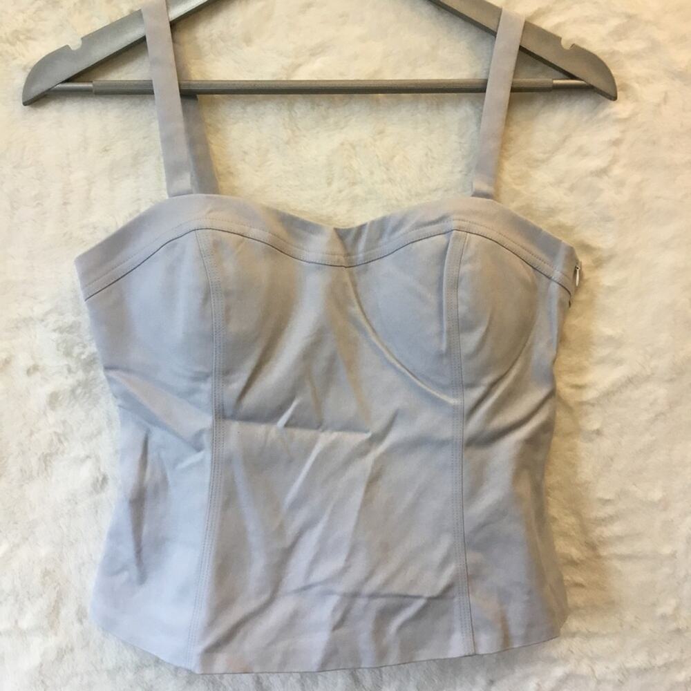 Love Bonito Baby Blue Armelle Panel Bustier Top